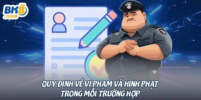 Quy định về vi phạm và hình phạt trong mỗi trường hợp 